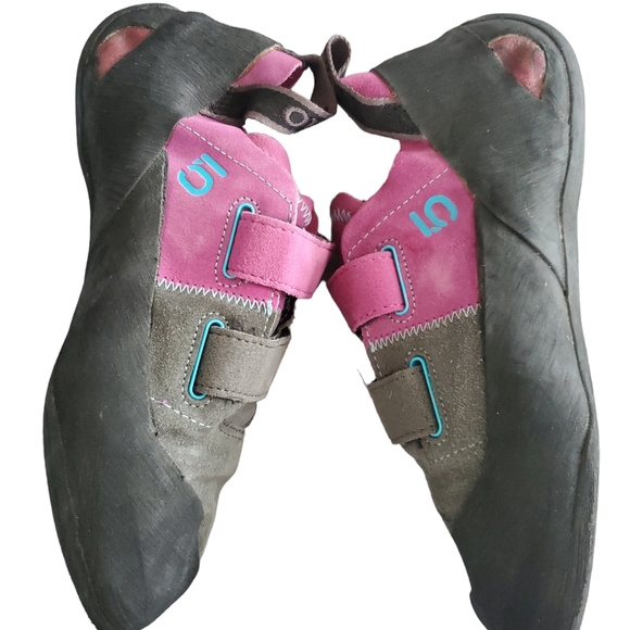 5.10 Stealth Rogue Rubber C4 Grey Purple Rock Climbing Shoes size 8 - Picture 3 of 6